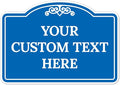 Custom Decorative Sign, Personalized Metal Sign for Business, Driveway, Home, Airbnb, Office Door Plaque, Blue Background Sign, 7x10 Inches, ACM, Fade Resistant, Made in USA by Sigo Signs