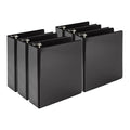 Samsill Economy 2 Inch Mini 3 Ring Binder, Made in The USA, Round Ring Binder, Non-Stick Customizable Cover, 2" View, 6-Pack, Black