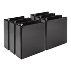 Samsill Economy 2 Inch Mini 3 Ring Binder, Made in The USA, Round Ring Binder, Non-Stick Customizable Cover, 2" View, 6-Pack, Black
