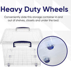 Superio Storage Bins with Lids, Clear Plastic Containers for Organizing, Stackable Totes, BPA Free, Odor Free, Organizer Boxes for Home, and Dorm (2 Pack, 32 Quart)