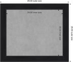 Amanti Art Black Framed Magnetic Board 25x29 Medium Vision Board for use with Magnets, 100% Metal Sheet to Display Items as Office Decor or for Home Organization in mudroom, Kitchen or Kids Room