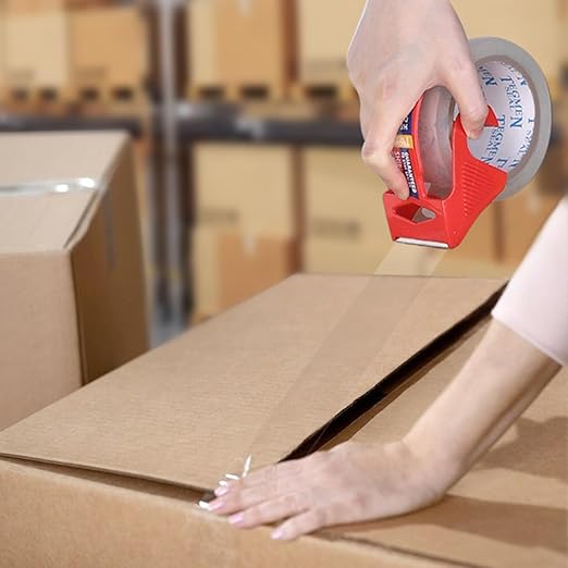 TegmenSeal Heavy Duty Clear Packing Tape with Dispenser Combo for Shipping, Moving & Storage,Thicker Clear Packing Tape, 1.88 inches Wide, 60 Yards Per Roll, 36 Pack 2160 Total Yards