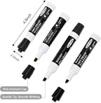 SUQJOY Dry Erase Markers, Chisel Tip Whiteboard Marker, Low Odor Thick Dry Markers, 12 Bulk Black Color Markers for office.