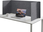 Keemute Desk Divider Privacy Screen 3 Panel Sound Absorbing - 47.2”x 23.6”x 19.7” Freestanding Acoustic Partitions for Office, Noise Reducing Panels for School, Home, Library,Dark Grey