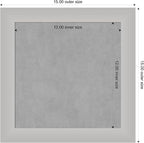Amanti Art Silver Framed Magnetic Board 15x15 X-Small Vision Board for use with Magnets, 100% Metal Sheet to Display Items as Office Decor or for Home Organization in mudroom, Kitchen or Kids Room