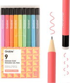Grabie Erasable Gel Pens, 9 Colors Erasable Pens Multicolor, Make Mistakes Disappear, 0.6mm Medium Point Rollerball Tip Colored Pens for Drawing Writing Planner, Smooth Writing (Whimsical Whirls)