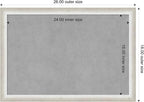 Amanti Art Silver Framed Magnetic Board 18x26 Medium Vision Board for use with Magnets, 100% Metal Sheet to Display Items as Office Decor or for Home Organization in mudroom, Kitchen or Kids Room