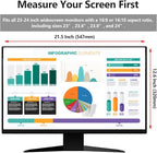 【2 Pack】 Computer Privacy Screen Protector for 23, 23.6, 23.8 and 24 Inches Monitor Anti Blue Light Filter Hanging Type Anti Scratch Easy Installation Shield for Desktop Computer (24 Inches)