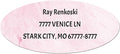 Made in USA Custom Return Address Stickers Labels Customized Mailing Label for Envelopes, Personalized Self Adhesive Flat Sheet Oval Labels
