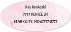 Made in USA Custom Return Address Stickers Labels Customized Mailing Label for Envelopes, Personalized Self Adhesive Flat Sheet Oval Labels