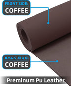 Non-Slip Desk mat,PULeather Desk Pad Protector, Office Desk Mat, Large Mouse Pad,Desk Blotter, Laptop Desk Pad, Waterproof Desk Writing Pad for Office and Home (Coffee, 35.4" x 17")