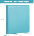 CIXILDTS 6-Pack 1-Inch Binder, Standard 3 Ring Binder Fit Letter Size Paper, Presentation View Binders, Light Blue