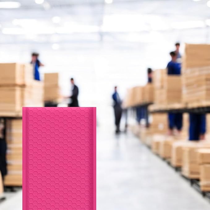 iMBAPrice 4x8 Inch Pink Poly Bubble Mailers #000, 500-Pack – Waterproof Self-Seal Padded Shipping Envelopes for Small Business, Jewelry, Cosmetics, Cards & Accessories