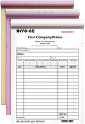 Custom Invoice Book in 3-Part /2-Part Receipt Book with Carbon Copies Personalized Carbonless Service Invoice Form Books Sales Order Book with Company Name Logo Address,A-Invoice Book