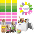 STARLIBOO Removable Freezer Labels, 1x2 Inch Color Coding Removable Labels Easily to Peel of, Freezer Labels to Write on/Waterproof (360PCS, 8 Colors)