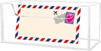 Mail Holder for Table, Acrylic Letter Holder Box for Desk or Wall Mount, Mail Organizer Countertop, Clear