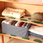 Monstera Shelf Liner for Drawers and Cabinets - Non Adhesive Waterproof Washable Cabinet Liner, Decorative Tropical Leaves Contact Paper for Kitchen Shelves, Pantry, Closet, Fridge