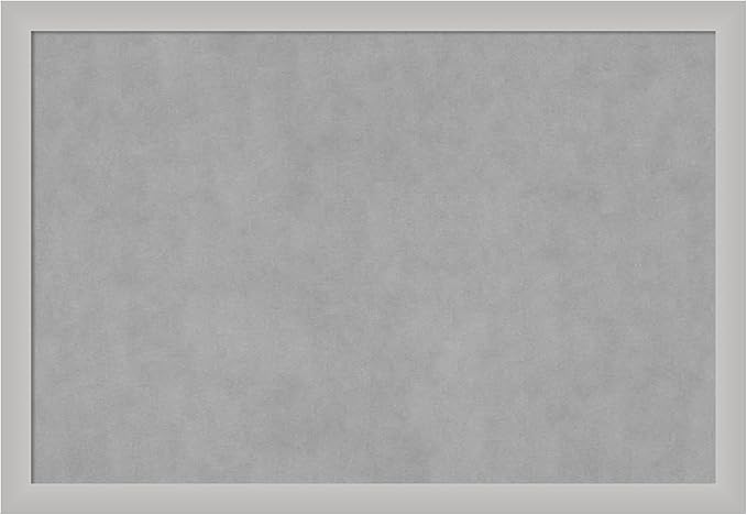 Amanti Art Silver Framed Magnetic Board 27x39 Large Vision Board for use with Magnets, 100% Metal Sheet to Display Items as Office Decor or for Home Organization in mudroom, Kitchen or Kids Room