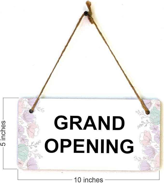 Signs ByLITA Spring Pastel Florals Personalized Hanging Wall or Door Sign (5 x 10") | Custom Signage for Your Home & Business
