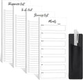 Thboxes 4 Pack Magnetic Note Pad for Fridge with Pen Holder, Totally 200 Sheets Magnetic To Do List, Grocery List, Shopping List, Meals Pads for Refrigerator