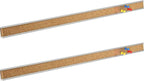 Corksidol Bulletin Bar Strip, Cork Board, Cork Strips, 48" x 1", Classroom, Office, Walls, Cubicle, Aluminum Frame,Include Pins and Adhesive Strip, 2 Pack, (Silver)