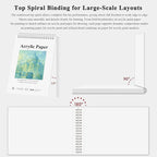 Fuxi Acrylic Paint Book Pad, 11x14 Inch 246lb/400GSM Art Paper for Acrylic Painting | 20 Sheets (40 Pages) Notebook for Painting, Drawing & Art Supplies.