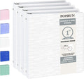 POPRUN 3 Ring Binder 1 Inch, PVC-Free, Holds 175 Sheets of 8.5 x 11 Paper, Extra Durable Organizer with 2 Pockets for School & Office, Heavy-Duty, 4 Pack, White