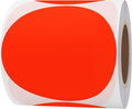 Hybsk Round Color Coding Circle Dots Labels Warehouse Inventory Organizer Stickers (4 inch, Fluorescent Red)