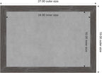 Amanti Art Grey Framed Magnetic Board 19x27 Medium Vision Board for use with Magnets, 100% Metal Sheet to Display Items as Office Decor or for Home Organization in mudroom, Kitchen or Kids Room