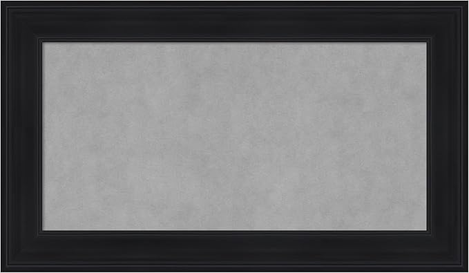 Amanti Art Black Framed Magnetic Board 17x29 Small Vision Board for use with Magnets, 100% Metal Sheet to Display Items as Office Decor or for Home Organization in mudroom, Kitchen or Kids Room