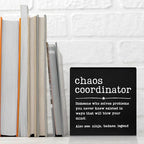 Funny Chaos Coordinator Gifts Office Decor, Chaos Coordinator Wooden Box Sign, Thank You Gifts, Home Farmhouse Table Shelf Desk Decor Accessories, Appreciation Gifts for Coworkers Colleague Leader