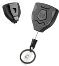 MNGARISTA Heavy Duty Retractable Keychain with Belt Clip, ID Badge Reel Key Chain, Badge Holder with 31.5' Steel Cord and Key Ring, 9.0oz, Black