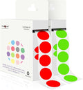 PARLAIM 2 Rolls 2000PCS 3/4" Round Circle Color-Code Dot Stickers,2 Color Style Colorful Coding Label Sticker for Home Office Classroom(Red+Light Green)