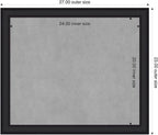 Amanti Art Black Framed Magnetic Board 23x27 Medium Vision Board for use with Magnets, 100% Metal Sheet to Display Items as Office Decor or for Home Organization in mudroom, Kitchen or Kids Room