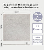 Large Cork Board Alternative | Felt Wall Tiles (12-Pack) | Aesthetic Felt Bulletin Board for Office, Home & Classroom | Office Wall Decor for Women | Pin Boards Bulletin Board Tiles | Ivory