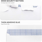#9 Double Window Security Envelopes, HERKKA No.9 Double Window Business Envelopes Designed for Invoices and Business Statements - Number 9 Size 3 7/8 Inch X 8 7/8 Inch - 24 LB - 100 Pack