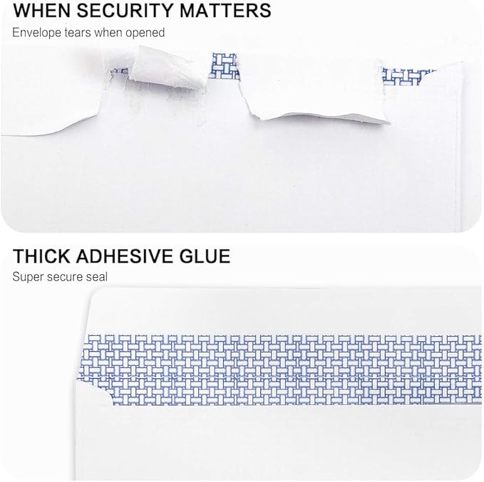 #9 Double Window Security Envelopes, HERKKA No.9 Double Window Business Envelopes Designed for Invoices and Business Statements - Number 9 Size 3 7/8 Inch X 8 7/8 Inch - 24 LB - 100 Pack