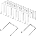 Amylove 12 Pcs Adjustable Cubicle Hanger Universal Partition Metal Cubicle Hooks Door Hanger, Adjusted to Fit Panels with 1 3/8 Inch to 3 1/2 Inch Thickness for Office Whiteboard (White)