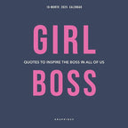 Graphique 2025 Girl Boss Mini Wall Calendar | 7” x 7” | Thick Paper | Home & Office Organizer | Large Monthly Grid | 3 Languages & Marked Holidays | 4 Month Preview Page for 2026