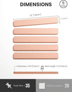 Fluxynara Cork Board Alternative Felt Strip Board 5-Pack 13"x2", Office Pin Board with 35 Push Pins, Adhesive Install for Bedroom Door & Home Office(Pink)