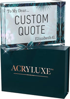Custom Acrylic Sign Personalized, Custom Desk Name Plate, 18 Styles, (5"x7"), With Gift Box, USA Made by Acryluxe. (Bouquet)