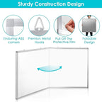 White Board Dry Erase 60x40, Large Magnetic Whiteboard Maxtek Dry Erase Boards for Wall, Aluminum Presentation Wall-Mounted Marker Board with a Long Pen Tray for School, Classroom, Office & Home