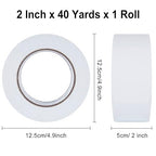 LELADY Double Sided Tape 2 Inch x 40 Yards- 1 Roll Double-Sided Adhesive Sticky Tape, High Adhesive Double-Sided Tape, for Arts, Crafts, Office School Stationery Supplies