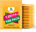 Kraft Bubble Mailers [100 Pack] Mailing Packing Envelopes #1 (7.25" x 11")