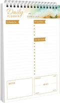 To Do List Notebook Daily Planner A5 CheckList Pad 52 Sheets, 5.9" x 8.2" Daily Schedule Goal and Tasks Setting Notepad Productivity Planner, Spiral Appointment Organizers, A5-KA
