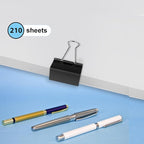 Ufmarine Extra Large Binder Clips 2 inch, (72 Pcs) Big Paper Clips for Office