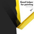 KIWIHUB Yellow Painter's Tape,1 inch x 60 Yards - Medium Adhesive Masking Tape for Painting,Labeling,DIY Crafting,Decoration and Medium Adhesive Masking Tape for Painting,Labeling,Automotive Refinish
