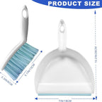 NBGYTECH Mini Broom and Dustpan Set Small Dust pan & Brush Set Portable Cleaning Tools for Home Office RV Camping Learning (Blue)