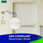 Not An Exit Sign for Business - Office Signs, Aluminum Brushed Silver, Tamper-Proof, Heavy Duty Mounting Tape, Easy Install, Office Décor, ADA Compliant, Grade 2 Braille (7” W x 4” H) ADASigns.org