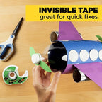 Scotch Magic Tape, Invisible, Repair Christmas Cards and Use as Holiday Gift Wrap Supplies for Christmas, 6 Tape Rolls with Dispensers